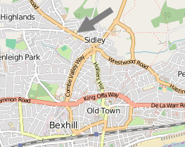 map of sidley and bexhill
